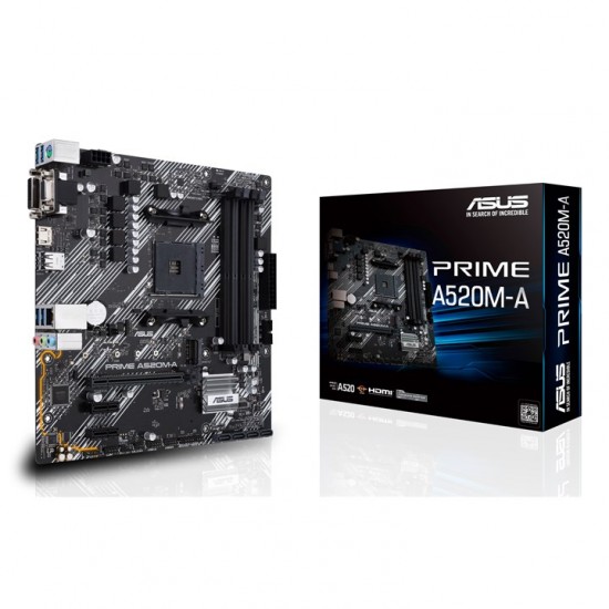 ASUS PRIME A520M-A II/CSM AMD A520 Socket AM4 Micro ATX