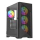 Vida Typhoon Black ARGB Gaming Case w/ Glass Window, ATX, Mesh Front, 4x ARGB Fans Vida Typhoon Black ARGB Gaming Case w/ Glass Window, ATX, Mesh Front, 4x ARGB Fans