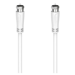 Hama SAT Connection Cable, F-Plug to F-Plug, 90dB, 1.5 Metre, White