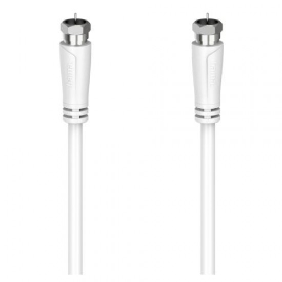 Hama SAT Connection Cable, F-Plug to F-Plug, 90dB, 1.5 Metre, White