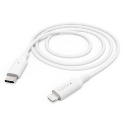 Hama Charging/Data USB-C to Lightning Cable, 480Mbps, 1 Metre, White, MFI Certified