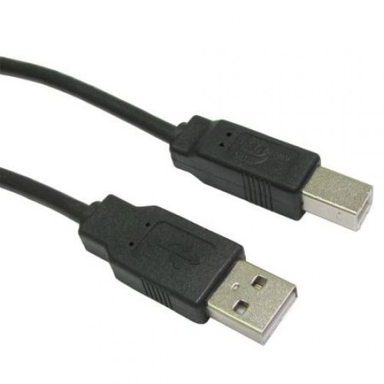 Spire USB-A Male to USB-B Male Converter Cable, 1.8 Metres, Nickel Connectors Spire USB-A Male to USB-B Male Converter Cable, 1.8 Metres, Nickel Connectors