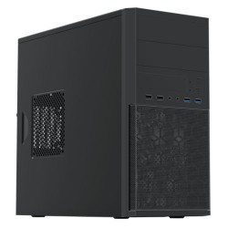 Vida Corporate Black Office Case with a 500W PSU, Micro ATX, 12cm Fan, Mesh Front