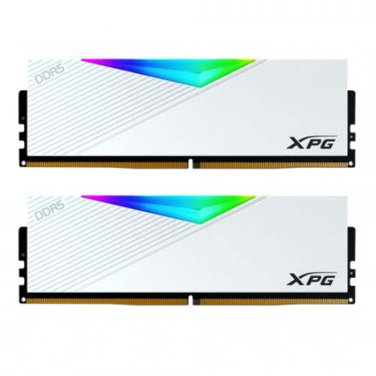 ADATA XPG Lancer RGB 32GB Kit (2 x 16GB), DDR5, 6400MHz, CL32, 1.4V, ECC, AMD EXPO & Intel XMP 3.0, PMIC, DIMM Memory, White ADATA XPG Lancer RGB 32GB Kit (2 x 16GB), DDR5, 6400MHz, CL32, 1.4V, ECC, AMD EXPO & Intel XMP 3.0, PMIC, DIMM Memory, White