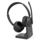 Hama (BT-800) Bluetooth/2.4GHz Headset w/ Charging Station, Multipoint, Mono/Stereo, On Call LED, Up to 30hrs Battery, Black