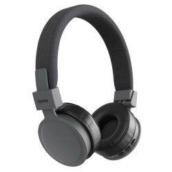 Hama (Freedom Lit III) Bluetooth Headset w/ Mic, 3.5mm Jack/USB-C, Foldable, Up to 15hrs Battery, Black