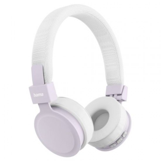 Hama (Freedom Lit III) Bluetooth Headset w/ Mic, 3.5mm Jack/USB-C, Foldable, Up to 15hrs Battery, White