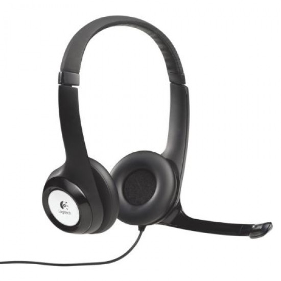 Logitech H390 USB Headset with Boom Microphone, In-line Controls, Enhanced Digital Audio, Padded Headband & Earcups