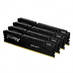 Kingston Technology FURY Beast 128GB 5600MT/s DDR5 CL40 DIMM (Kit of 4) Black XMP, 128 GB, 4 x 32 GB, DDR5, 2800 MHz, 288-pin DIMM, Black