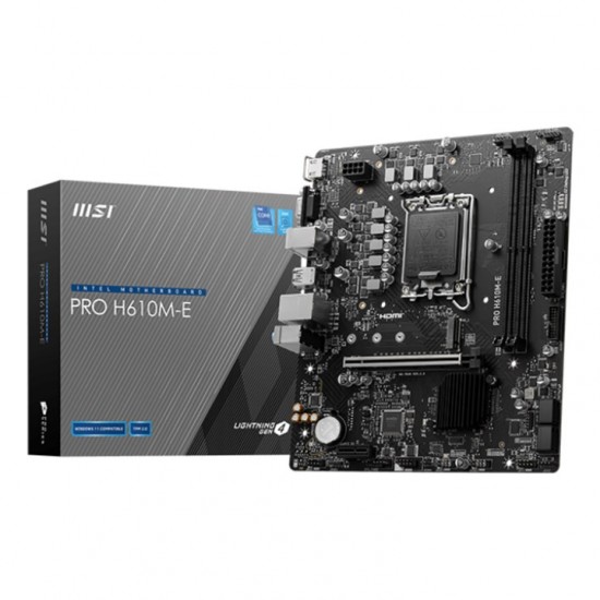 MSI PRO H610M-E Motherboard Intel H610 LGA 1700 Micro ATX