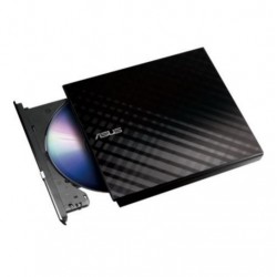 Asus (SDRW-08D2S-U LITE) External Slimline DVD Re-Writer, USB, 8x, Black, Cyberlink Power2Go 8