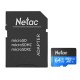 Netac P500 64GB MicroSDXC Card with SD Adapter, UHS-I Class 10, U1, 90MB/s Netac P500 64GB MicroSDXC Card with SD Adapter, UHS-I Class 10, U1, 90MB/s